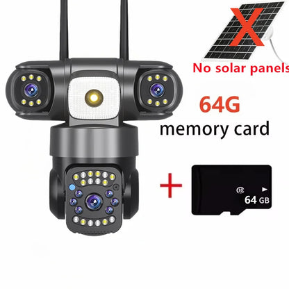V380 3 Screen 3 Lens WIFI Camera Solar