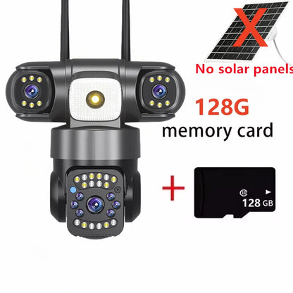 V380 3 Screen 3 Lens WIFI Camera Solar