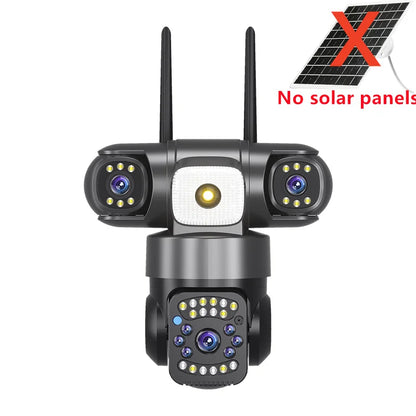 V380 3 Screen 3 Lens WIFI Camera Solar